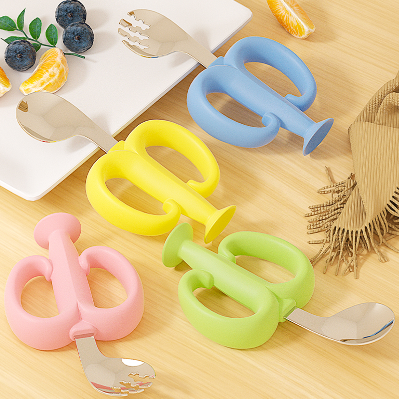 Baby Food Banana - Food-Grade Silicone Banana Fork and Spoon