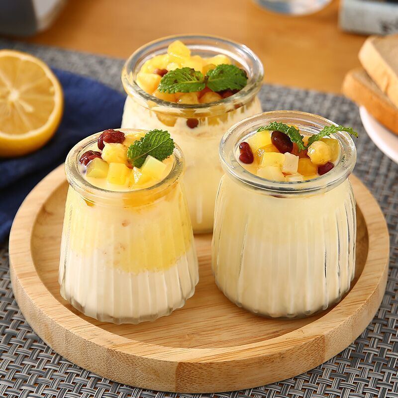 Baby Food Jars - 5pc Yogurt Pudding Glass Jar With