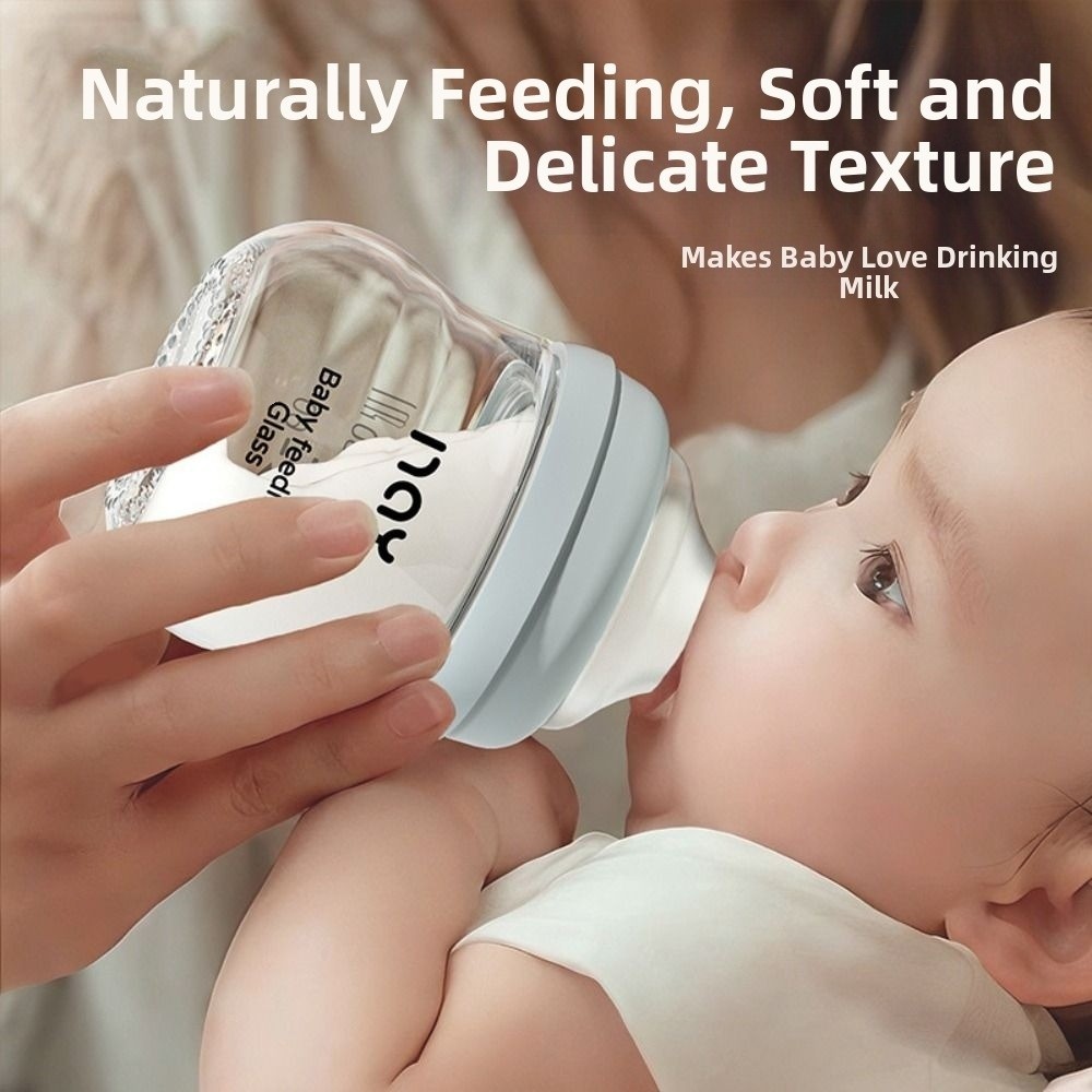 Baby Food Jars - Glass Baby Bottle Anti-flatulence Anti Choking