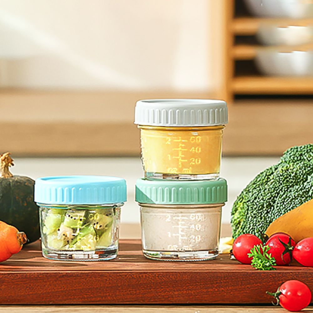 Baby Food Jars - 6pcs Mason Jar Glass Baby Food