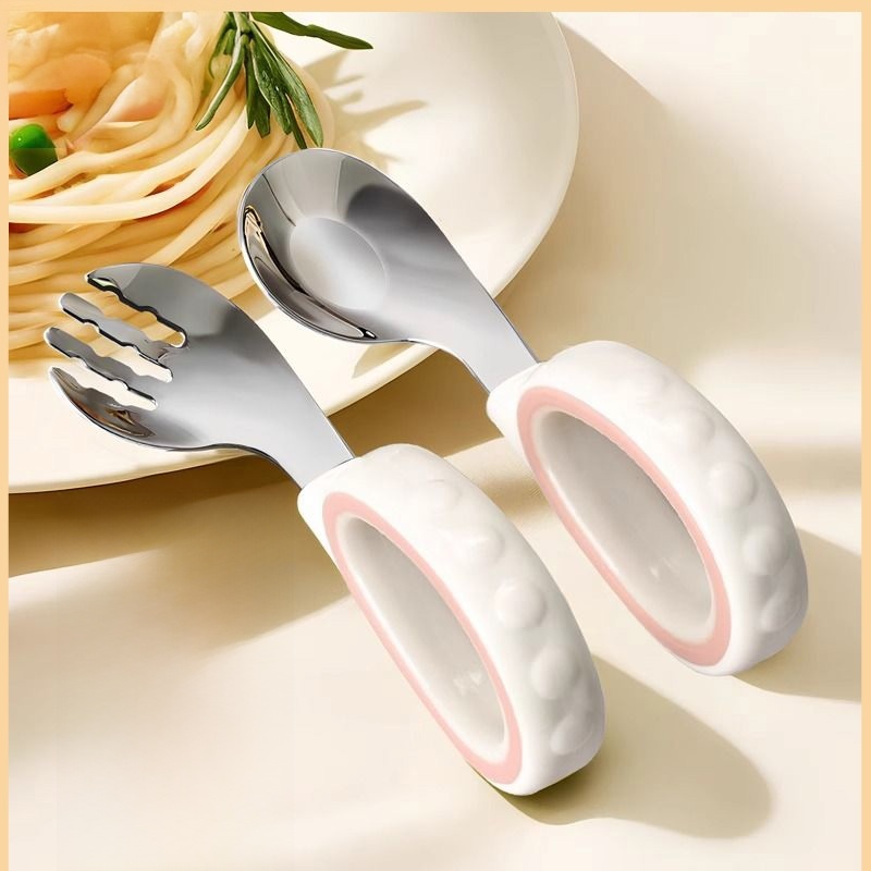 Baby Food Year Old - Stainless Steel Baby Fork And Spoon