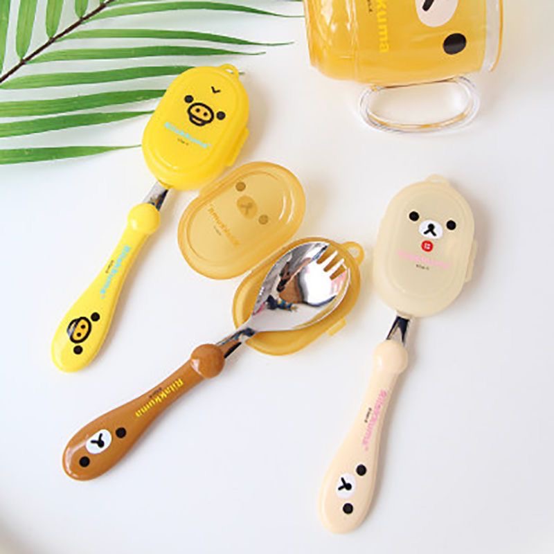 Baby 1 Year Food - Rilakkuma Spoon Fork Integrated New Anime