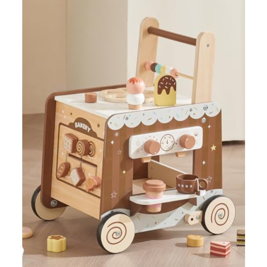Baby 1 Year Food - Montessori wooden baby walker for 1-year-olds: