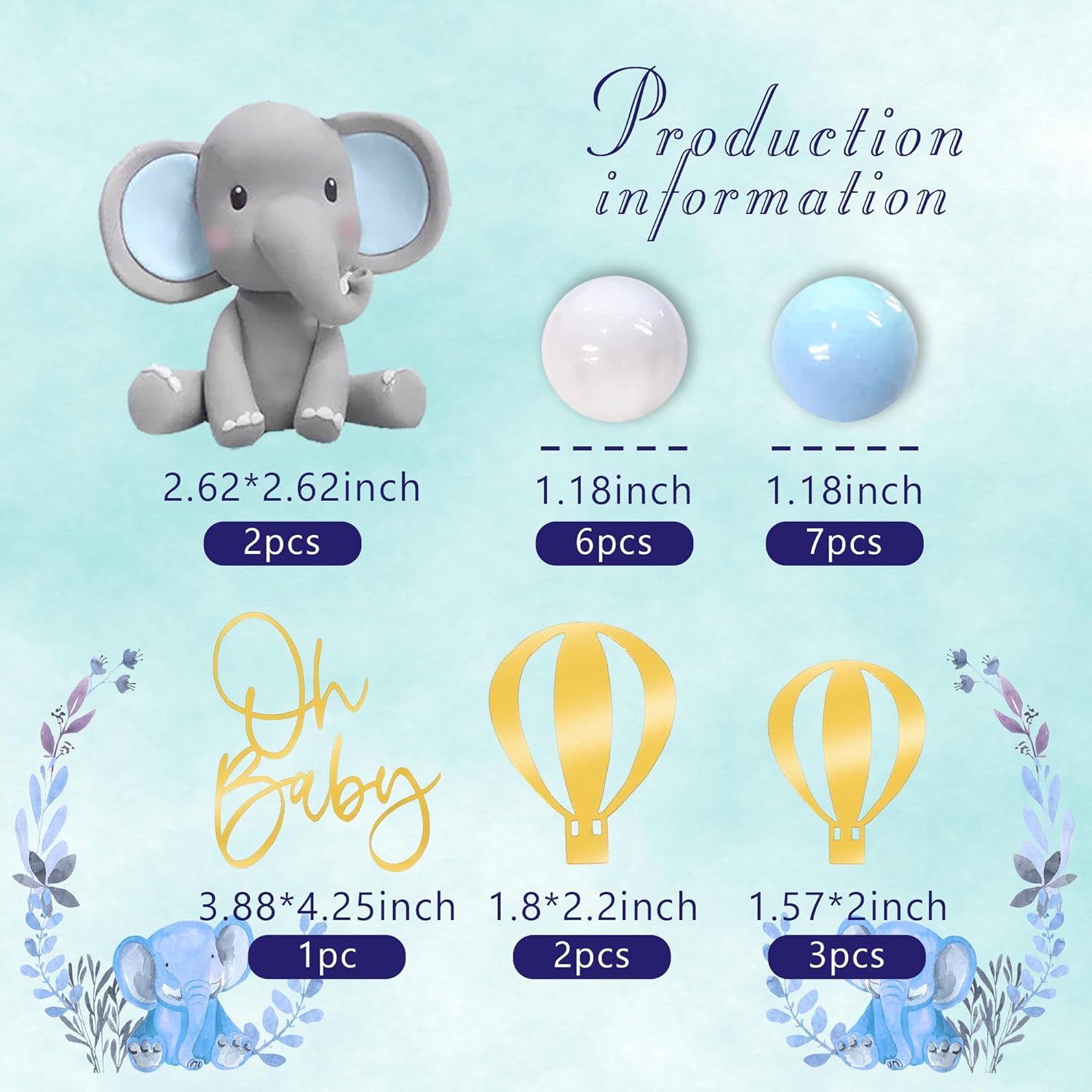Elephant Cake Decoration Baby  – Baby 1 Year Food Bewertung und Preis