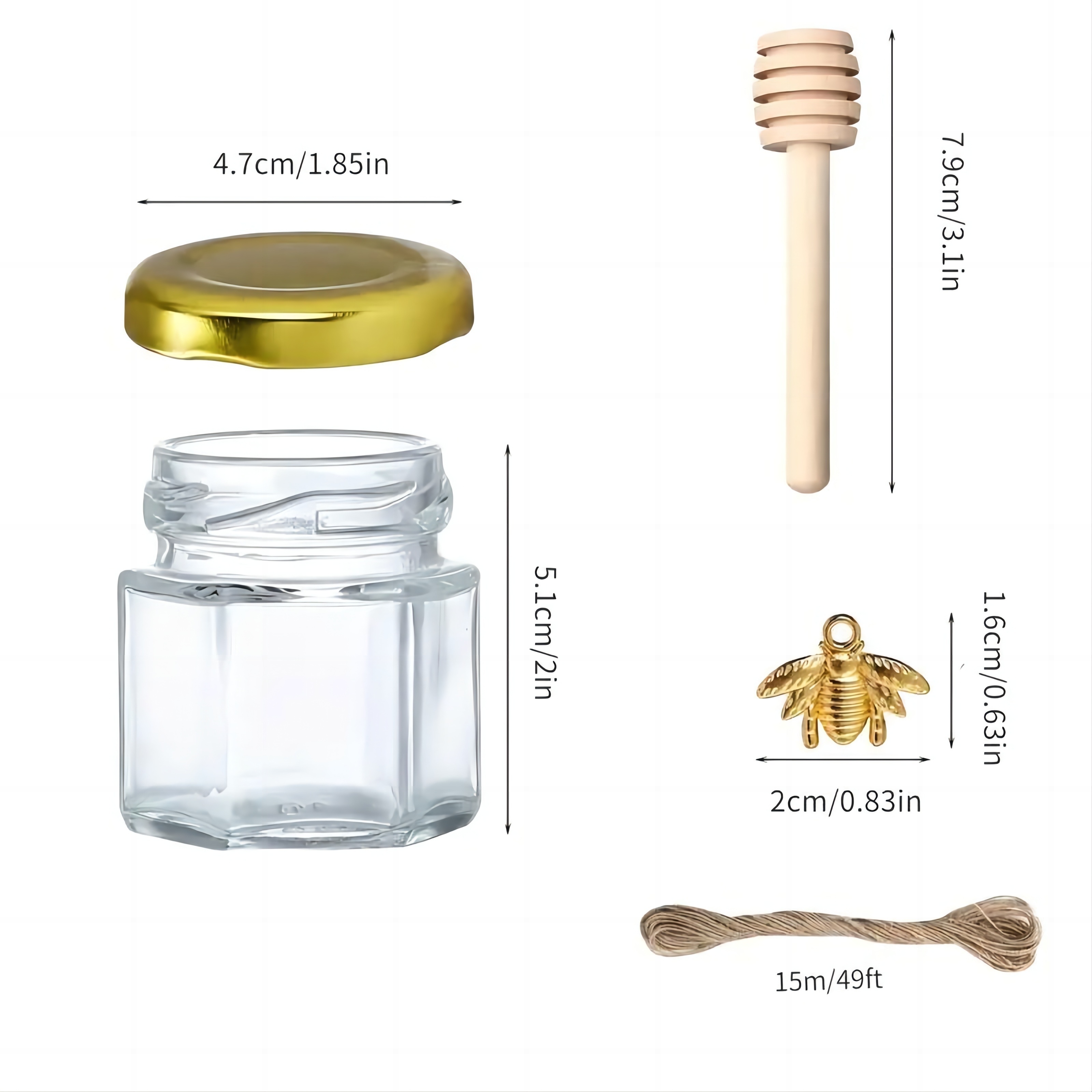 1.5 Oz Hexagon Mini Glass Hone – Baby Food Jars Bewertung und Preis