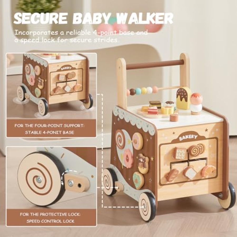 Montessori wooden baby walker  – Baby 1 Year Food Bewertung und Preis