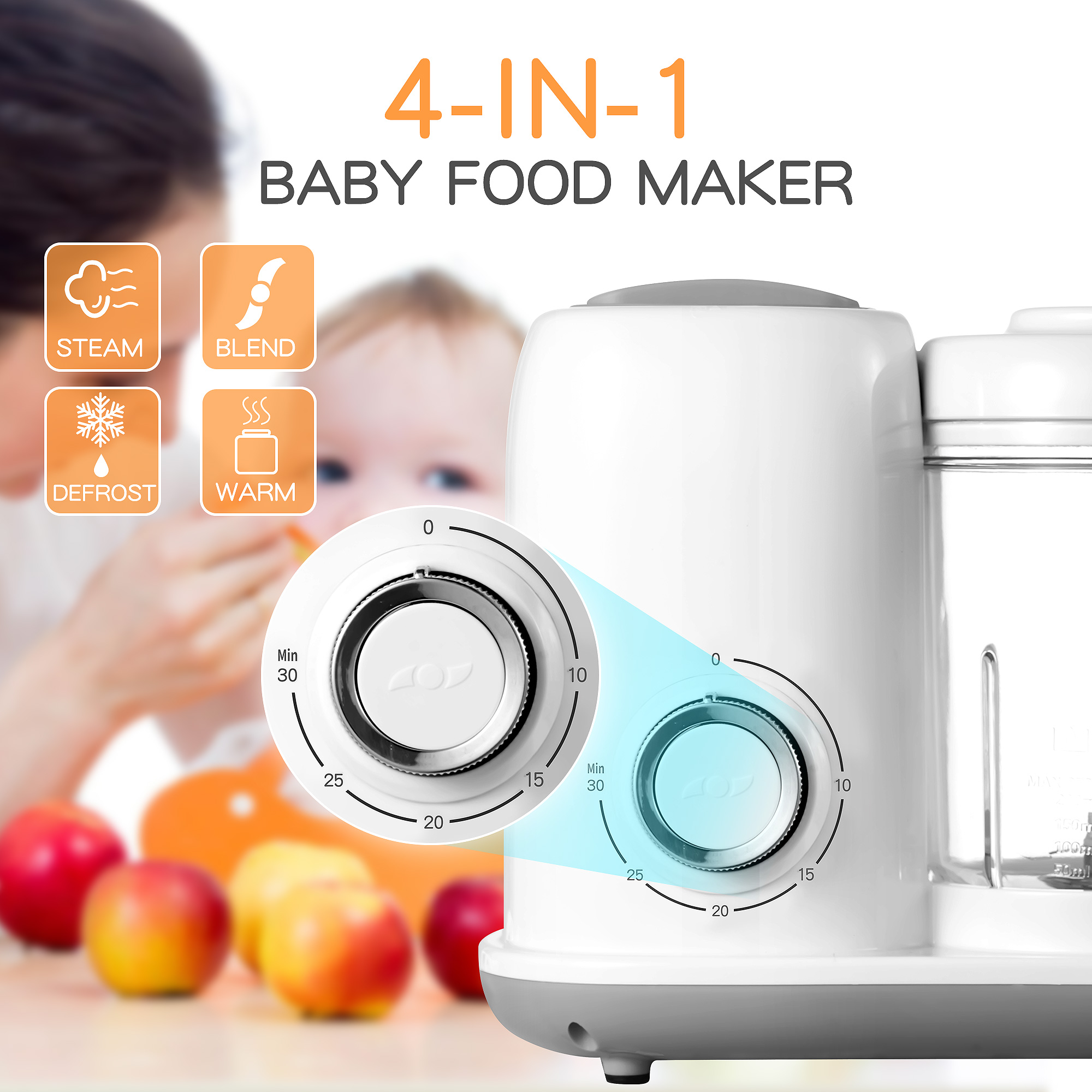 Baby Food Maker, 4 in 1 Baby F – Baby Food Maker Baby Safe Bewertung und Preis